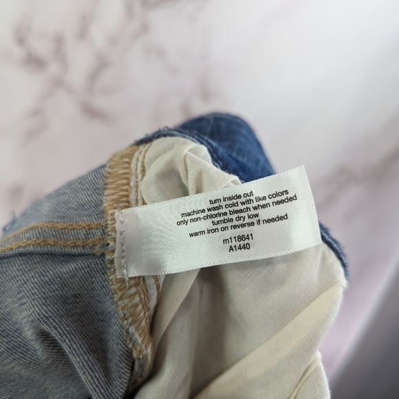 Lane Bryant Jeans Womens 26 Light Wash Denim High Rise Distressed Boyfriend Crop - Picture 8 of 11